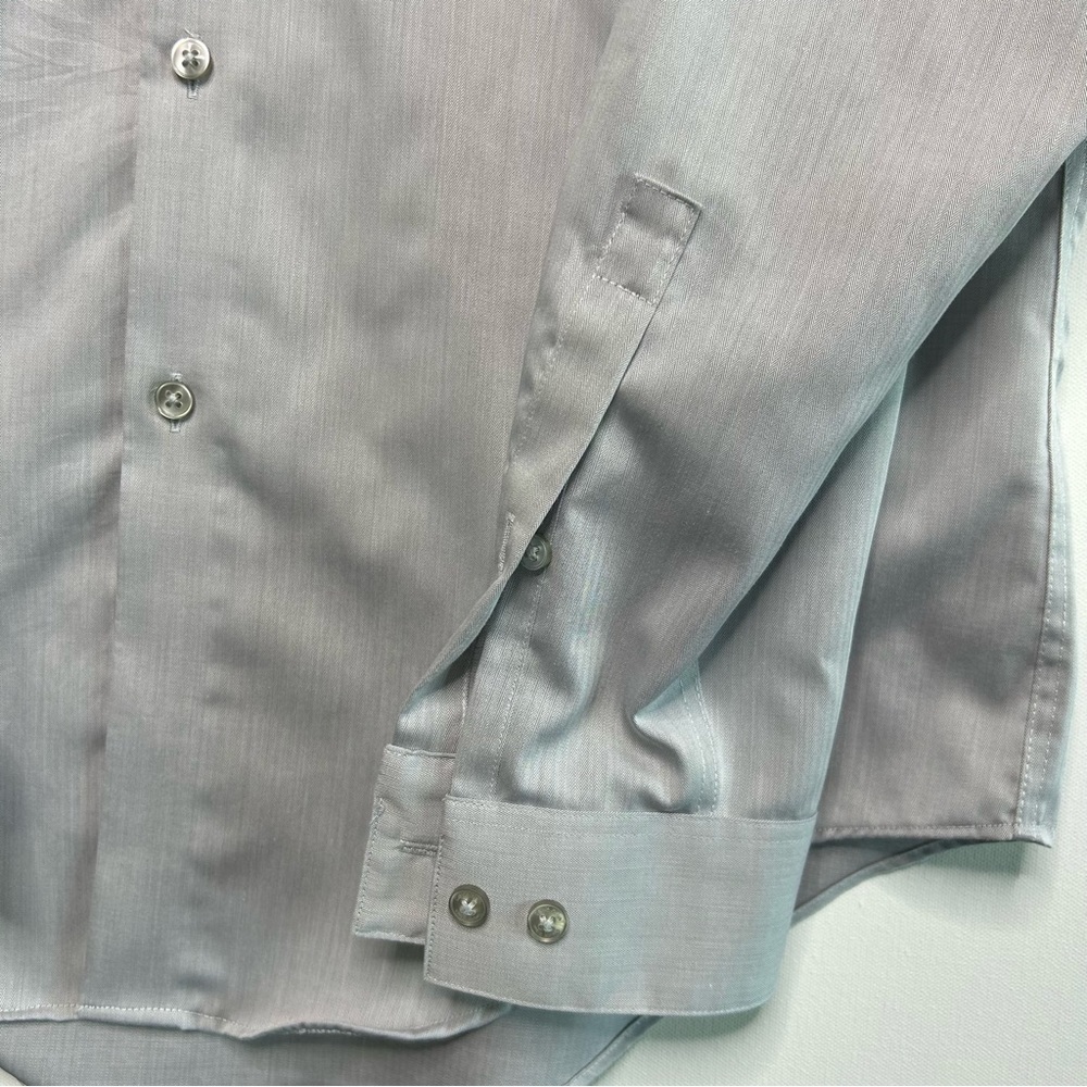 Calvin Klein Men's Grey Dress Shirt Slim Fit Size Medium - Picture 4 of 7